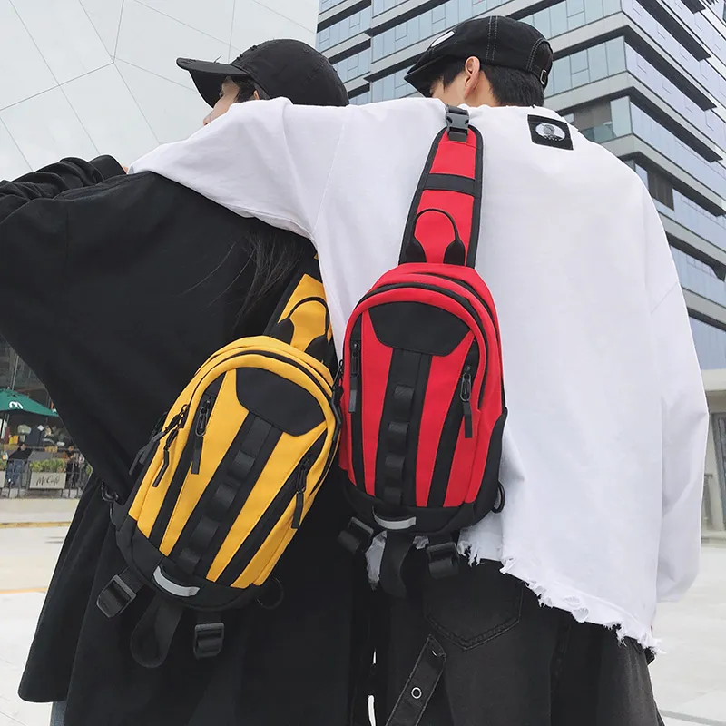 GOBLIN SHARKS 1759 Nylon Shoulder Bag Crossbody Bag Backpack Sling Bag Regular Unisex White/Black/Red/Yellow-22