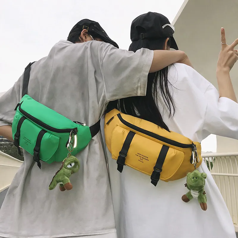 GOBLIN SHARKS 1759 Nylon Sling Bag Regular Unisex Black/Yellow/Green/Blue/Burgundy-11