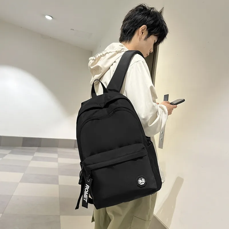 GOBLIN SHARKS 1759 Nylon Backpack Large Size Unisex White/Black/Khaki/Gray-10