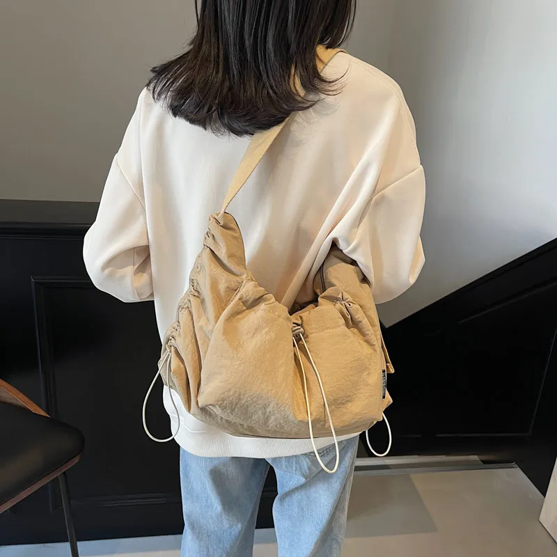 GOBLIN SHARKS 1759 Fabric Shoulder Bag Regular Unisex Ecru Khaki/Green Black-6