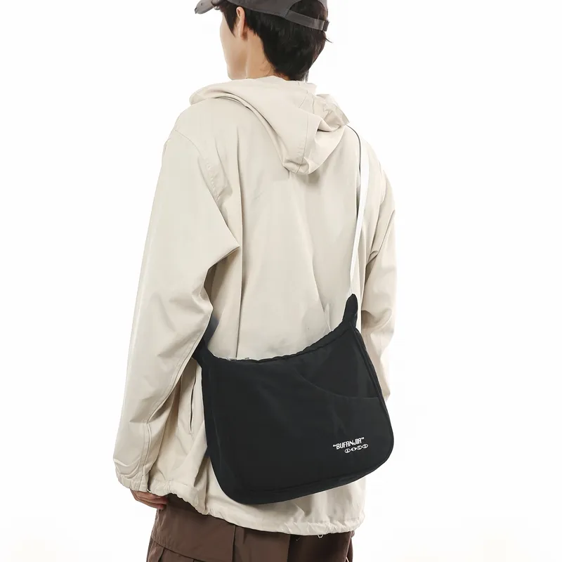GOBLIN SHARKS 1759 Nylon Crossbody Bag Shoulder Bag Regular Unisex White/black/orange/green-11