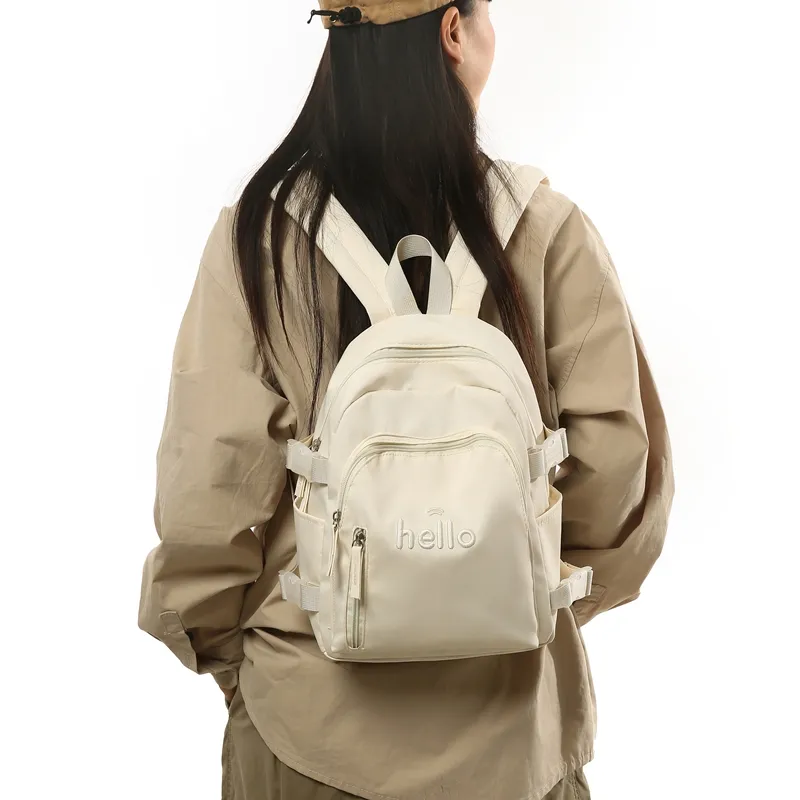 GOBLIN SHARKS 1759 Nylon Backpack Small Size Unisex White/Black/Blue/Green/Yellow-4