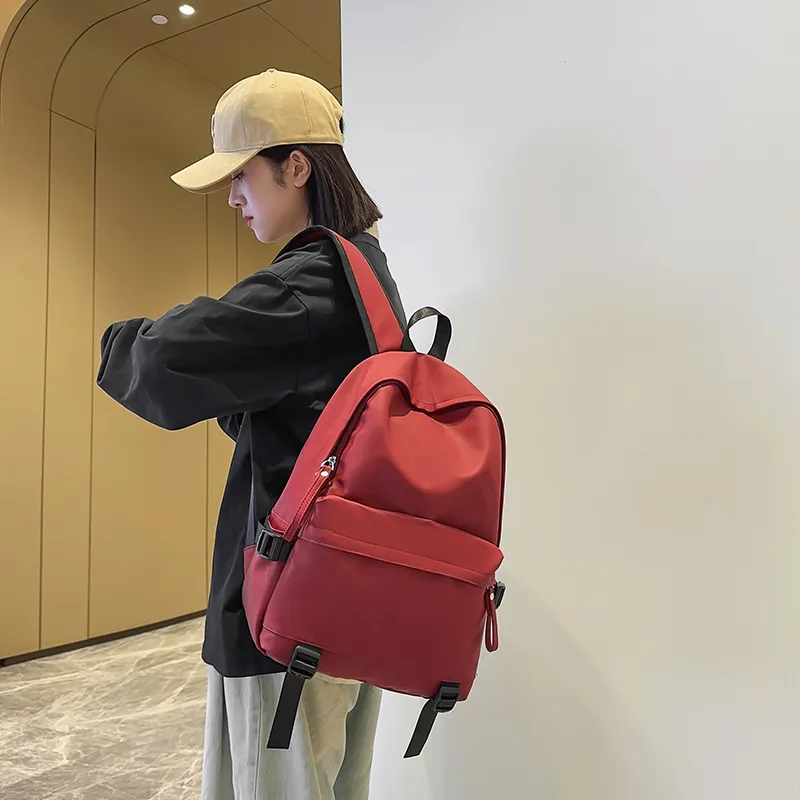 GOBLIN SHARKS 1759 PU Backpack Large Size Unisex Gray Black/Green/Red-19