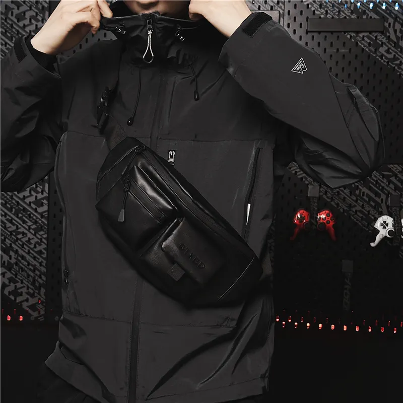 GOBLIN SHARKS 1759 Membrana Dermalis Fanny Pack Small Size Unisex Black-1