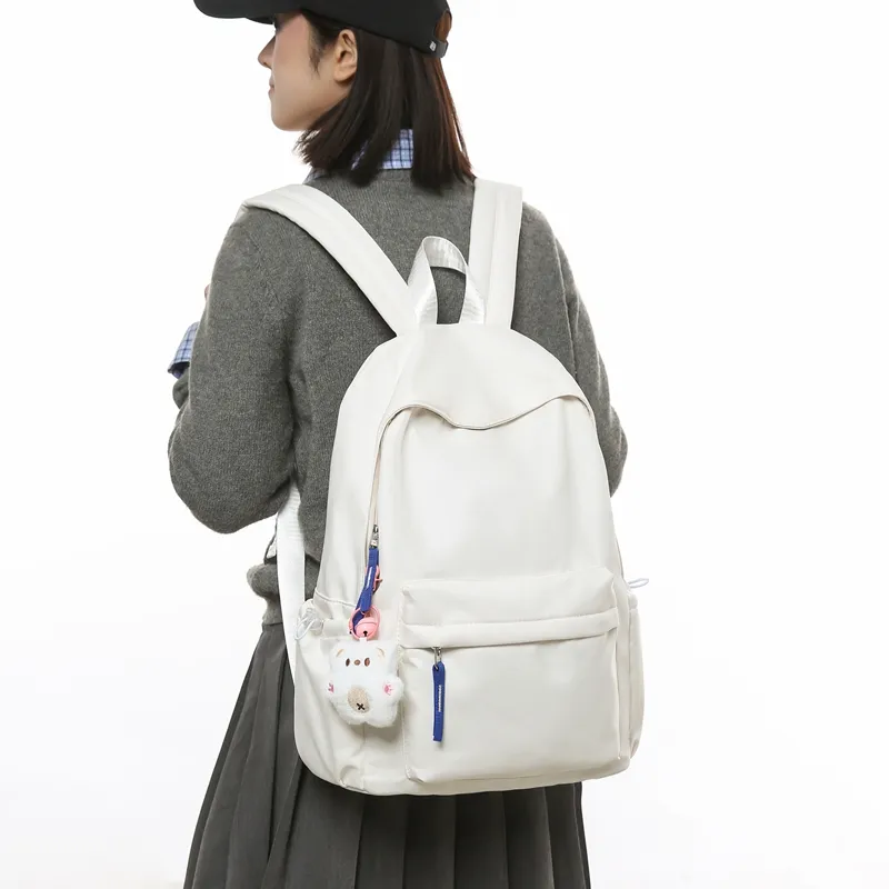 GOBLIN SHARKS 1759 Nylon Backpack Unisex Black/White/Beige Yellow/Green/Blue/Gray-8