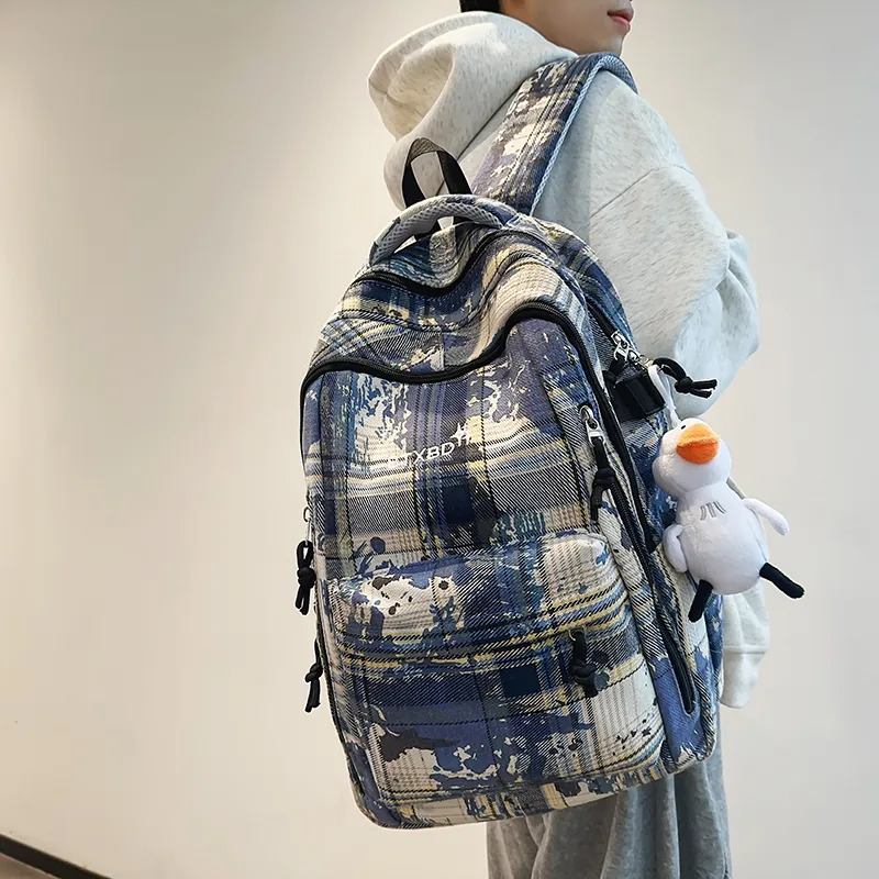 GOBLIN SHARKS 1759 Canvas Backpack Regular Unisex Purple/Blue/Green-8