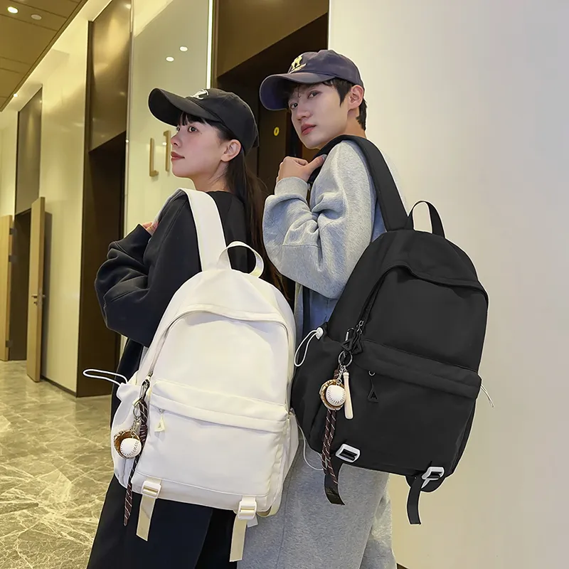 GOBLIN SHARKS 1759 Nylon Backpack Regular Unisex Red/Black/White/Khaki/Gray-11
