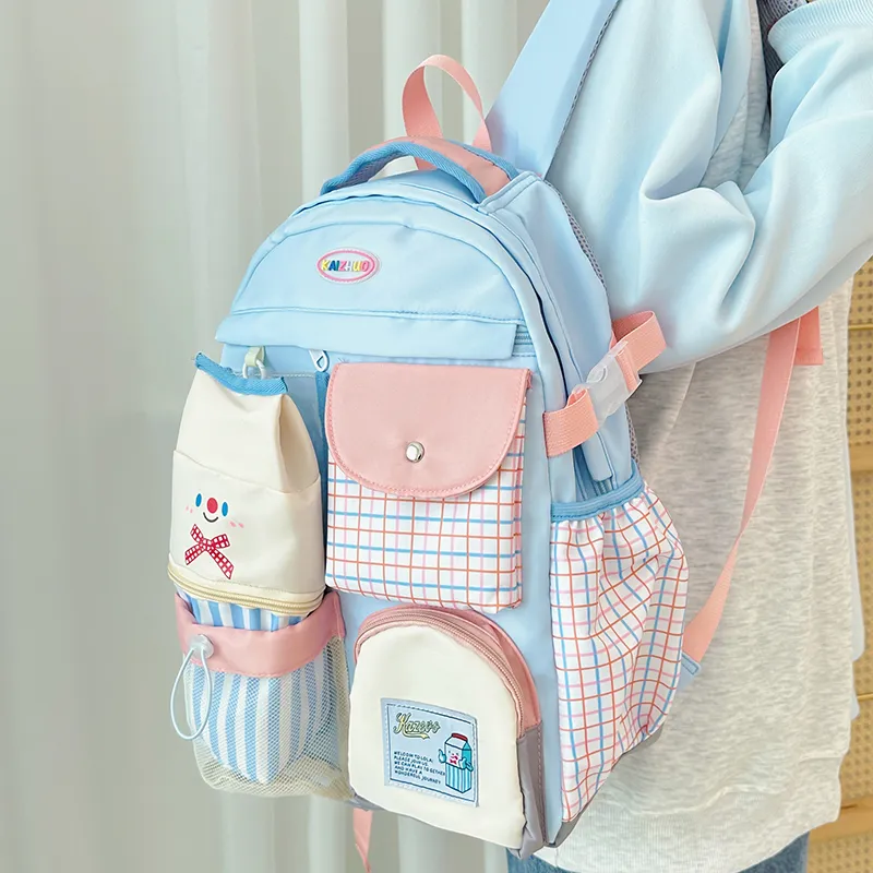 GOBLIN SHARKS 1759 Nylon Backpack Regular Unisex Ecru/Blue-10