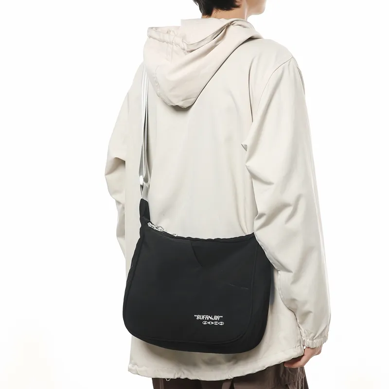 GOBLIN SHARKS 1759 Nylon Crossbody Bag Shoulder Bag Regular Unisex White/black/orange/green-9