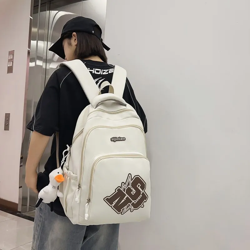 GOBLIN SHARKS 1759 Nylon Backpack Regular Unisex White Black Blue Pink Red-2