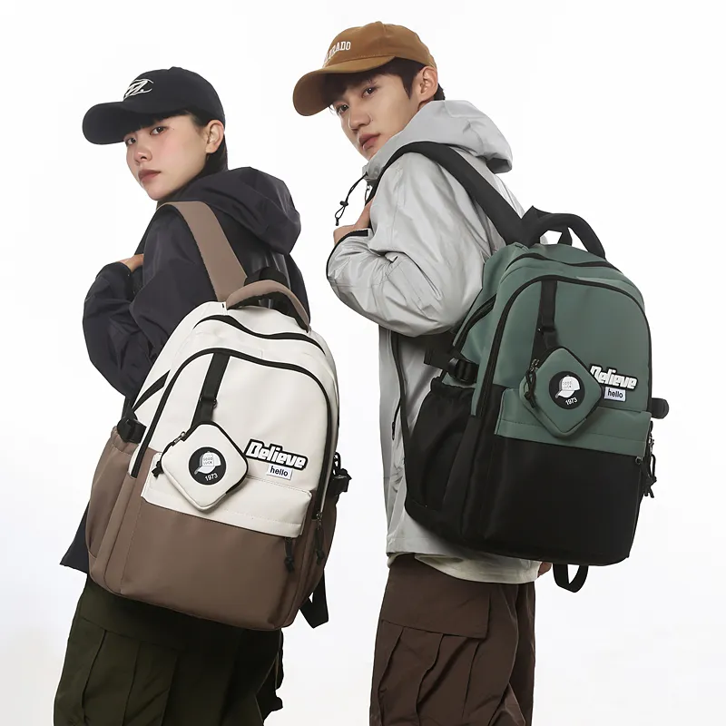 GOBLIN SHARKS 1759 Nylon Backpack Regular Unisex Khaki/White/Gray/Black/Green-3