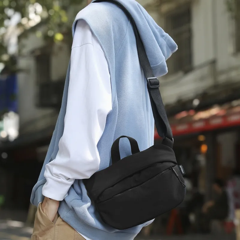 GOBLIN SHARKS 1759 Nylon Backpack Crossbody Bag Sling Bag Unisex White/Black/Gray/Khaki/Green/Orange-8