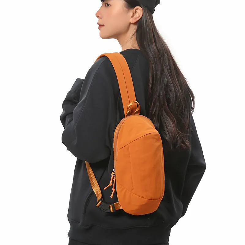 GOBLIN SHARKS 1759 Nylon Backpack Sling Bag Regular Unisex Grey/Black/Orange-19