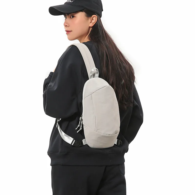 GOBLIN SHARKS 1759 Nylon Backpack Sling Bag Regular Unisex Grey/Black/Orange-5