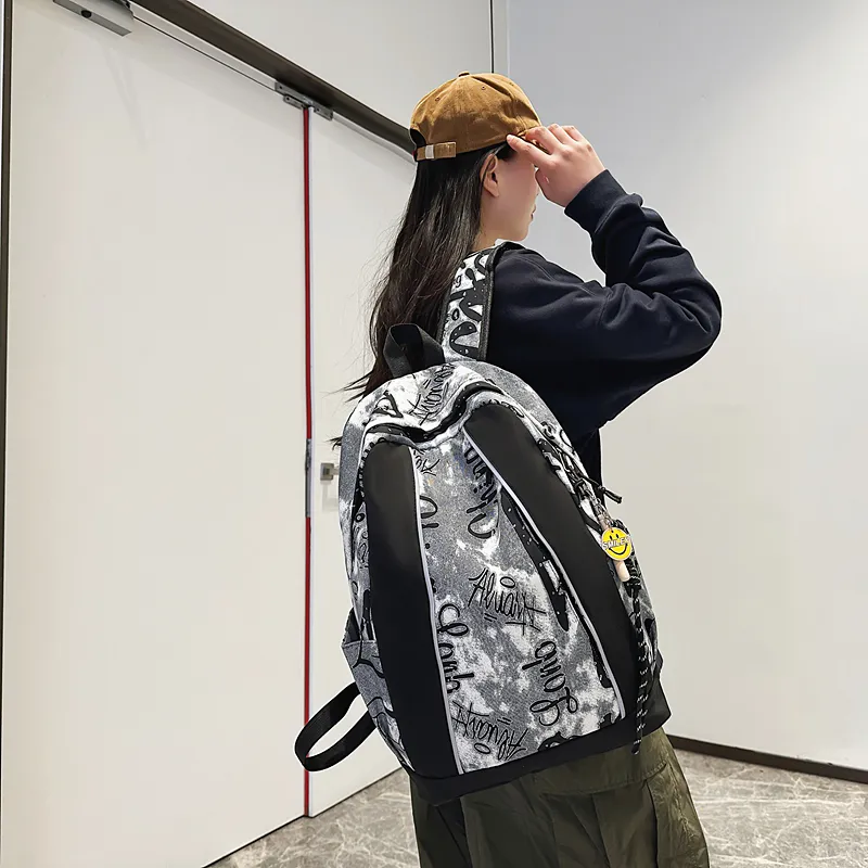 GOBLIN SHARKS 1759 Nylon Backpack Regular Unisex Black/Gray/Blue-9