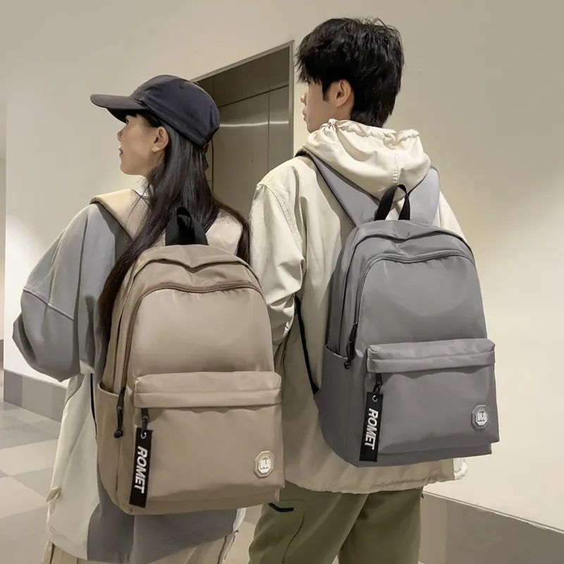 GOBLIN SHARKS 1759 Nylon Backpack Large Size Unisex White/Black/Khaki/Gray-22