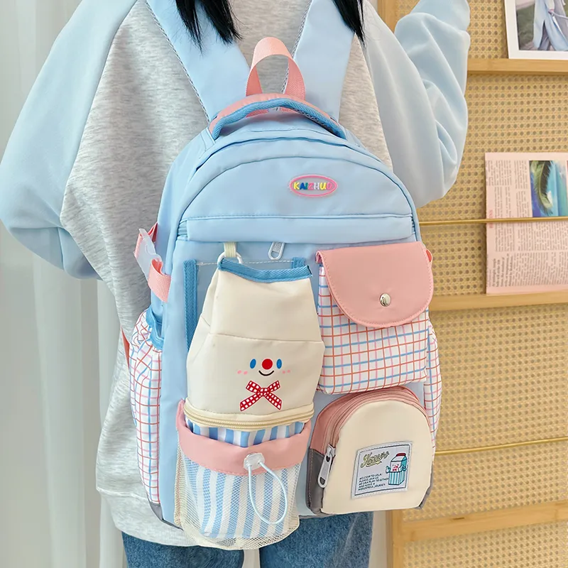 GOBLIN SHARKS 1759 Nylon Backpack Regular Unisex Ecru/Blue-11