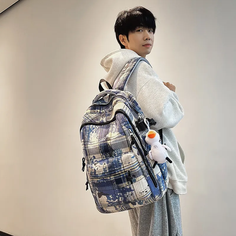 GOBLIN SHARKS 1759 Canvas Backpack Regular Unisex Purple/Blue/Green-7