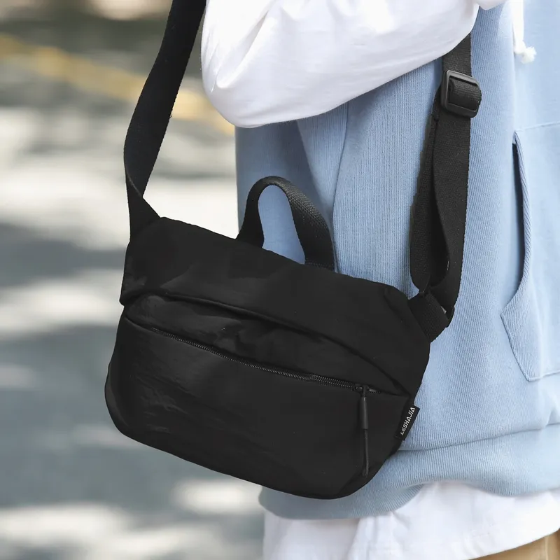 GOBLIN SHARKS 1759 Nylon Backpack Crossbody Bag Sling Bag Unisex White/Black/Gray/Khaki/Green/Orange-9