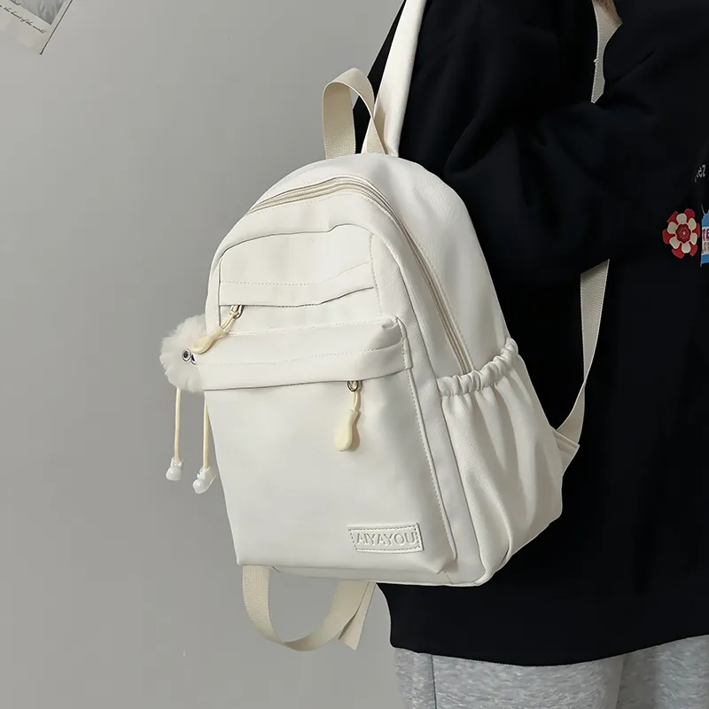 GOBLIN SHARKS 1759 Nylon Backpack Regular Unisex White/Black/Pink/Blue/Yellow/Green-3