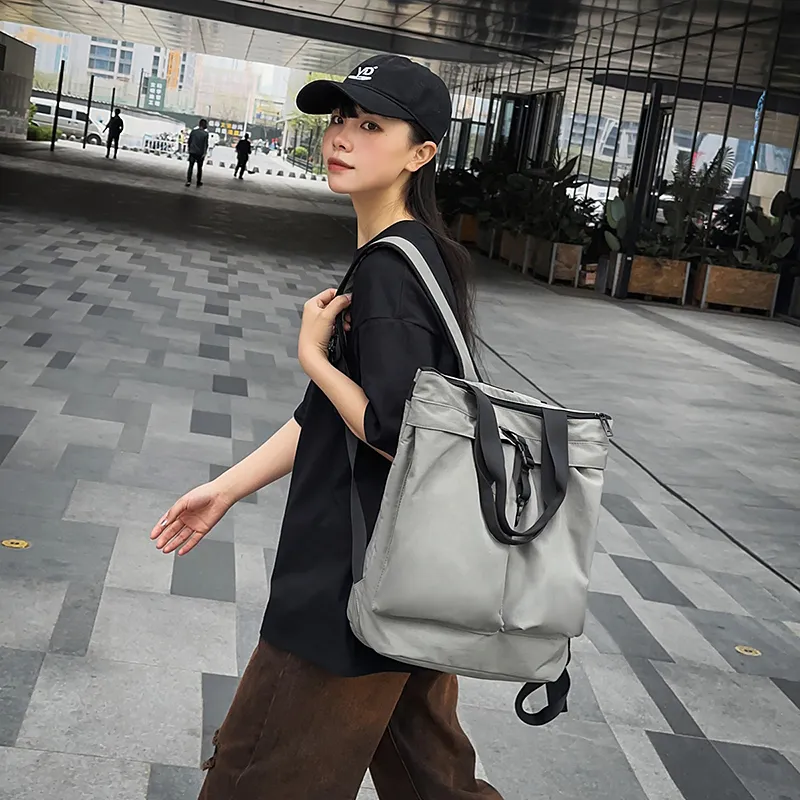 GOBLIN SHARKS 1759 Nylon Backpack Double Shoulder Bag Regular Unisex Multicolor-11