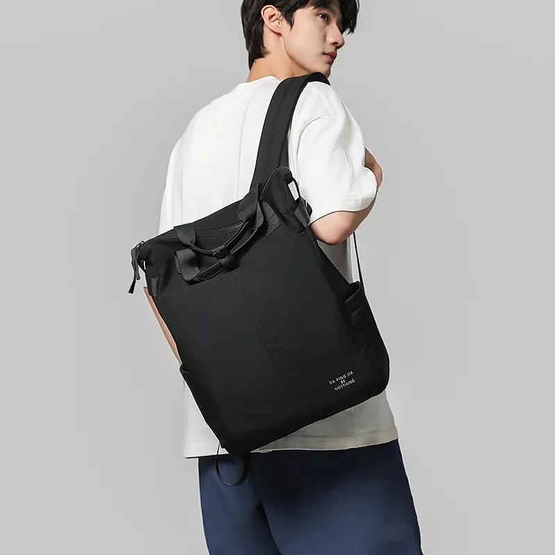 GOBLIN SHARKS 1759 Nylon Backpack Regular Unisex Black/Gray-5