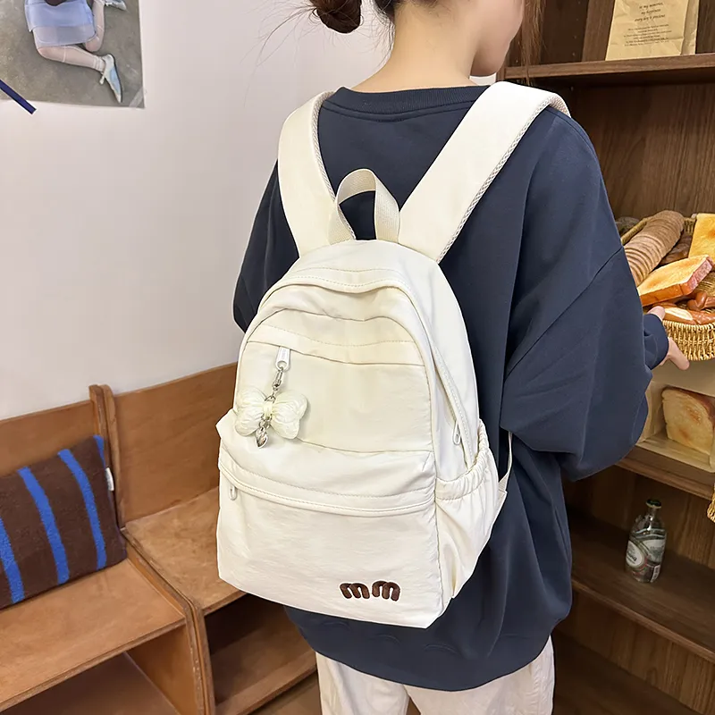 GOBLIN SHARKS 1759 Nylon Backpack Regular Unisex White/Black/Pink/Light Blue/Purple/Yellow-2