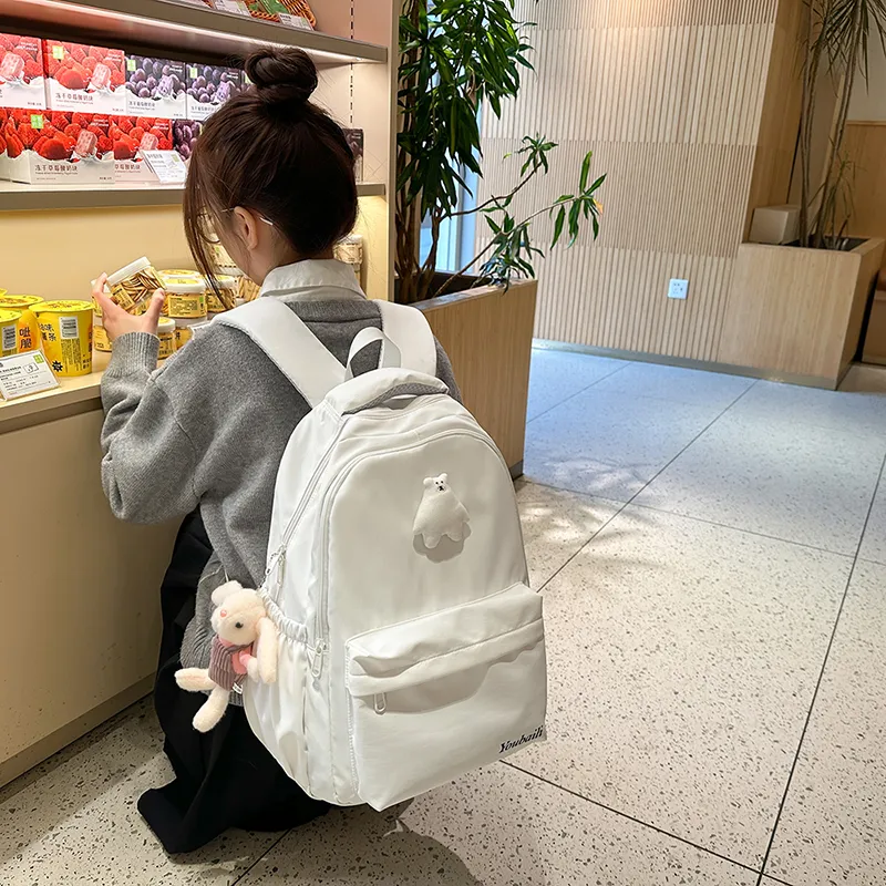 GOBLIN SHARKS 1759 Nylon Backpack Regular Unisex Khaki/Black/Red/White/Pink-15