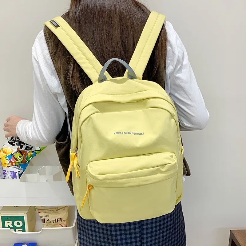 GOBLIN SHARKS 1759 Nylon Fabric Backpack Unisex Blue/Yellow/Pea Green/Green/Purple/Black-42