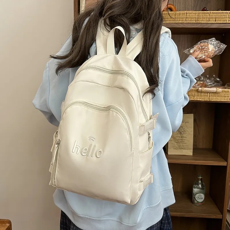 GOBLIN SHARKS 1759 Nylon Backpack Small Size Unisex White/Black/Blue/Green/Yellow-29