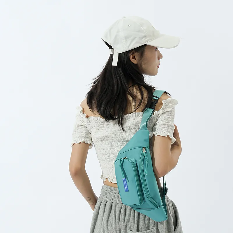 GOBLIN SHARKS 1759 Nylon Fanny Pack Unisex White/Black/Pink/Orange/Lake Blue/Green-26