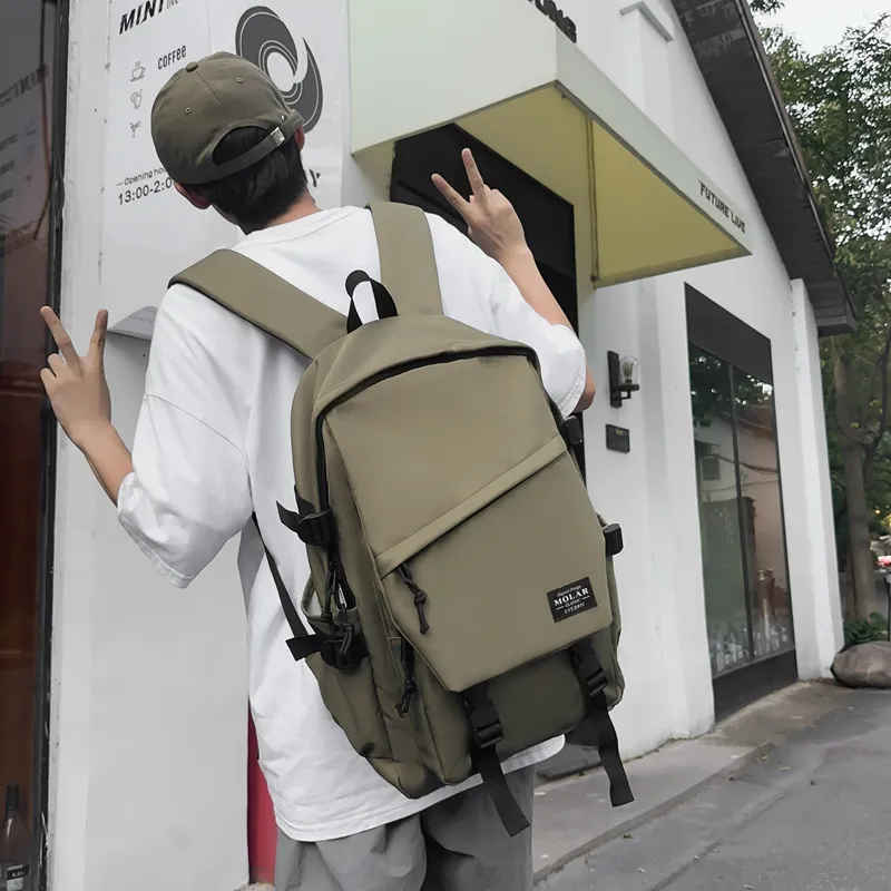 GOBLIN SHARKS 1759 Nylon Backpack Unisex White/Black/Gray/Light Green/Army Green/Red-29