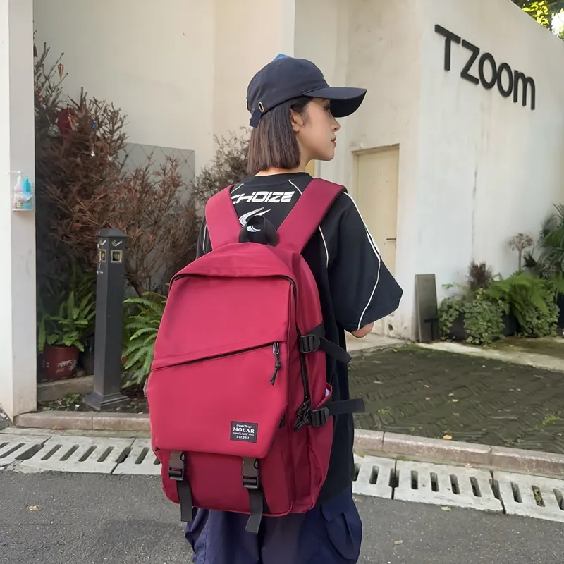 GOBLIN SHARKS 1759 Nylon Backpack Unisex White/Black/Gray/Light Green/Army Green/Red-32