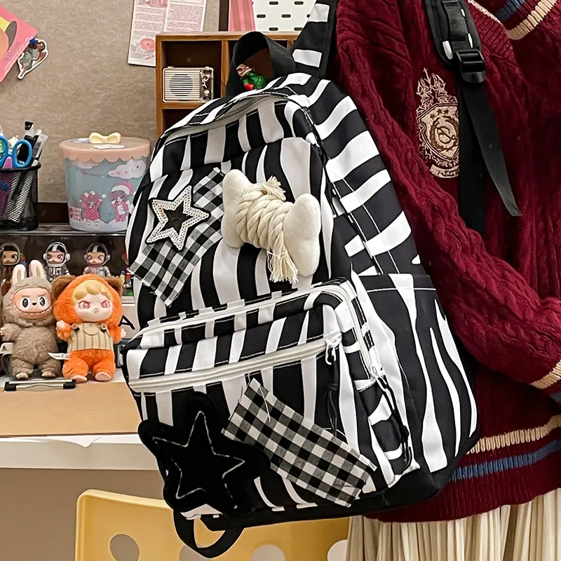 GOBLIN SHARKS 1759 Nylon Backpack Regular Women's Black/Brown-1