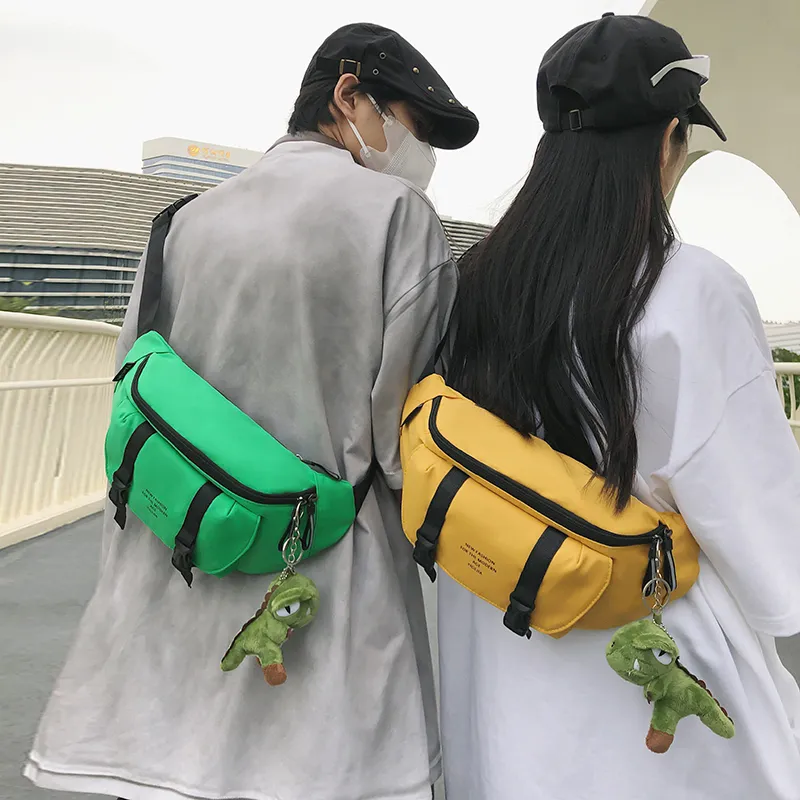 GOBLIN SHARKS 1759 Nylon Sling Bag Regular Unisex Black/Yellow/Green/Blue/Burgundy-8