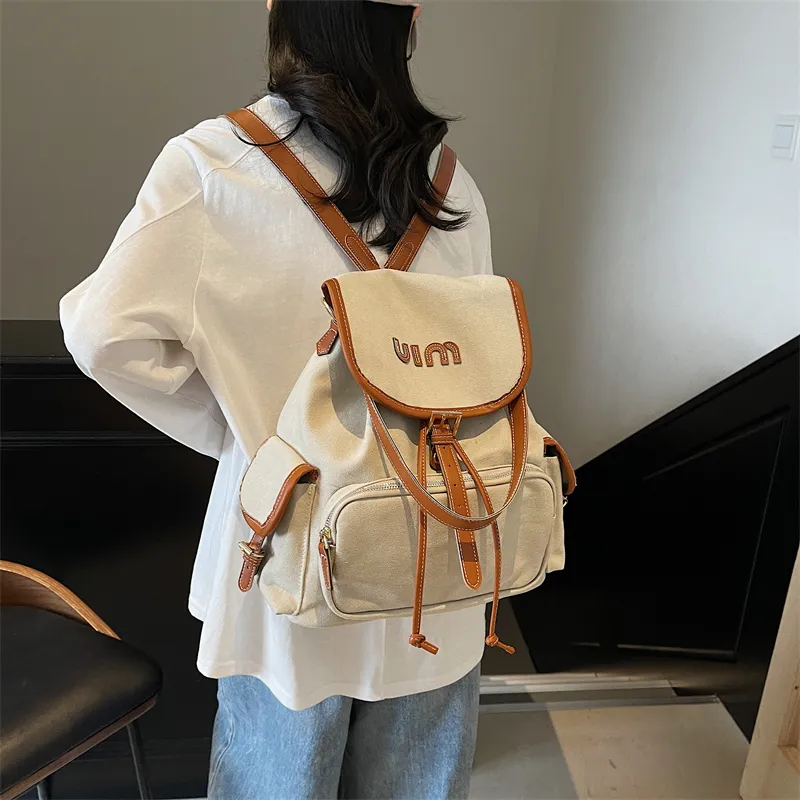 GOBLIN SHARKS 1759 Canvas Dundun Backpack Tubas Women's Multicolor-3