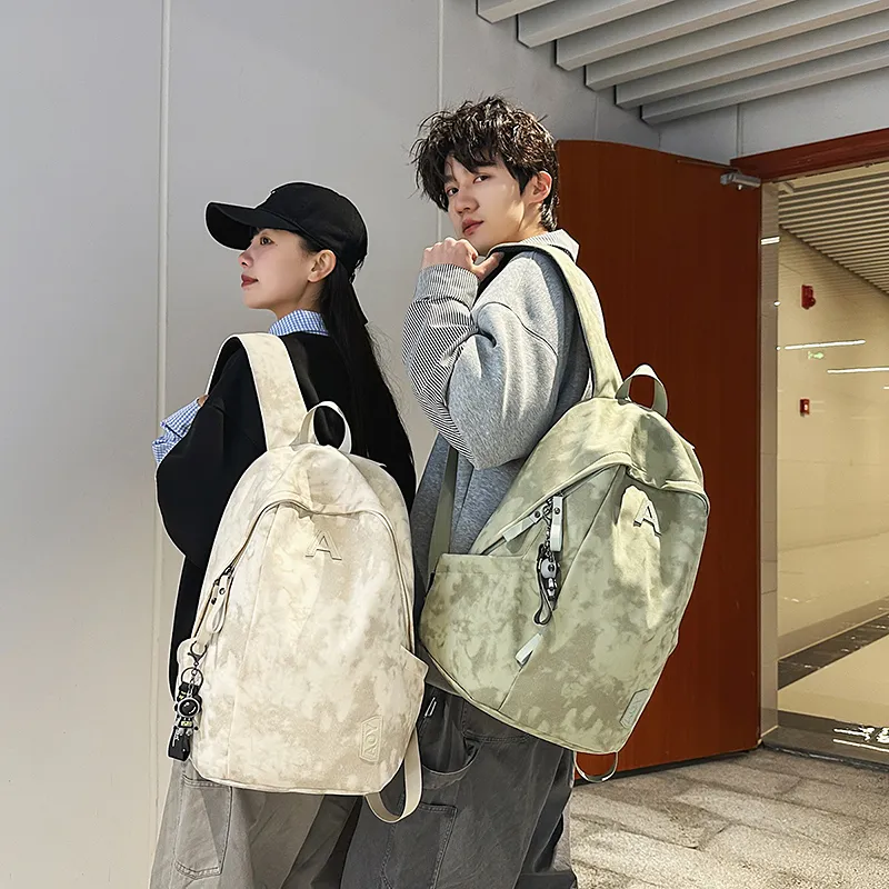 GOBLIN SHARKS 1759 Nylon Backpack Unisex White/Black/Green/Red-15