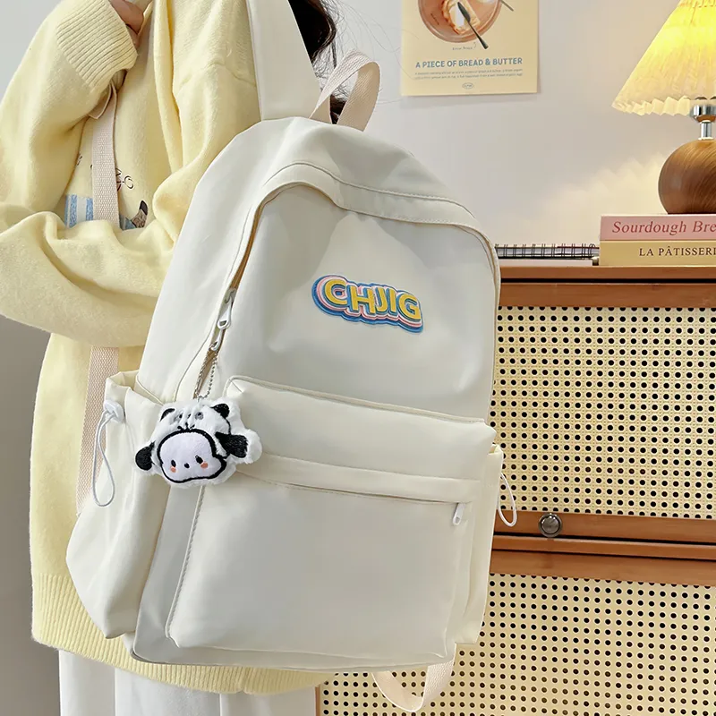 GOBLIN SHARKS 1759 Nylon Backpack Regular Unisex Black/White/Yellow/Pink/Blue-4