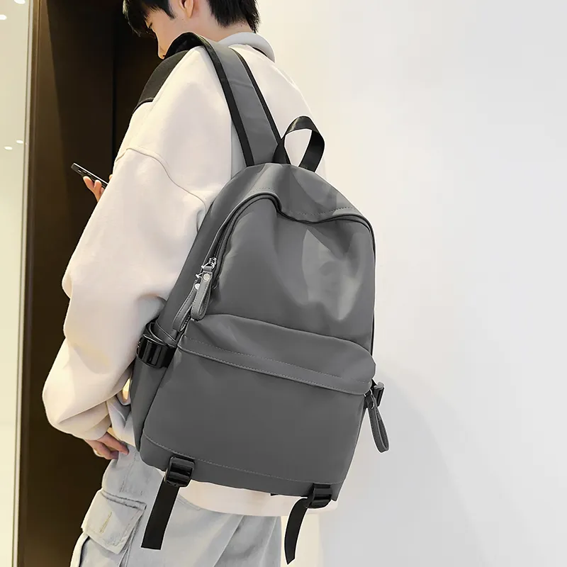 GOBLIN SHARKS 1759 PU Backpack Large Size Unisex Gray Black/Green/Red-5