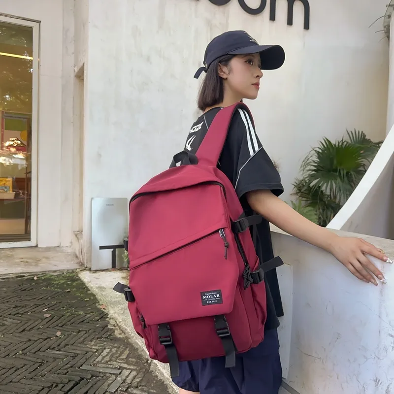 GOBLIN SHARKS 1759 Nylon Backpack Unisex White/Black/Gray/Light Green/Army Green/Red-35