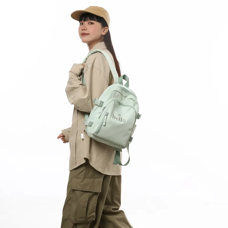 GOBLIN SHARKS 1759 Nylon Backpack Small Size Unisex White/Black/Blue/Green/Yellow-15