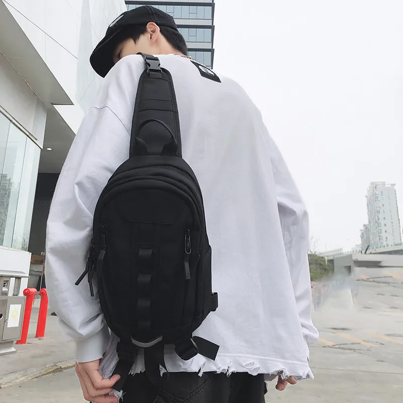 GOBLIN SHARKS 1759 Nylon Shoulder Bag Crossbody Bag Backpack Sling Bag Regular Unisex White/Black/Red/Yellow-9