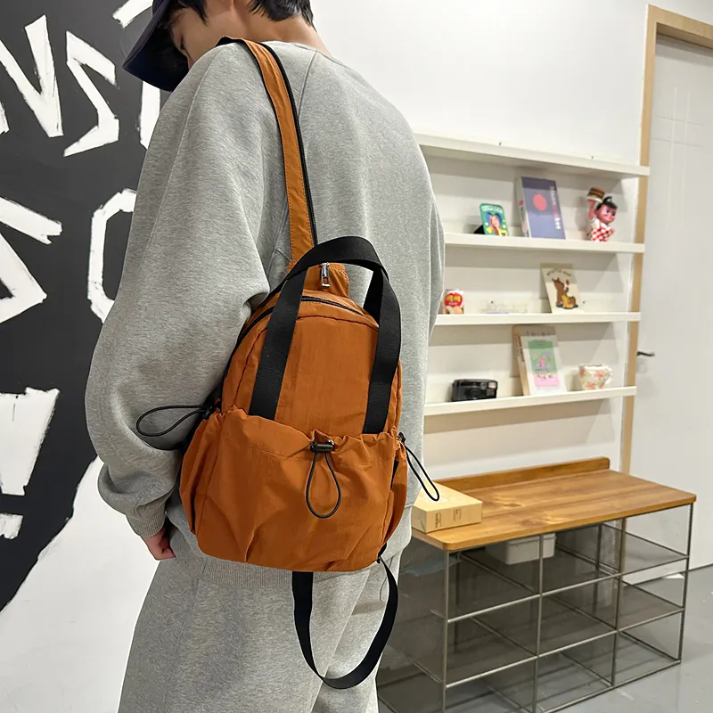 GOBLIN SHARKS 1759 Nylon Sling Bag Unisex White/Black/Yellow/Orange/Turquoise/Army Green-20