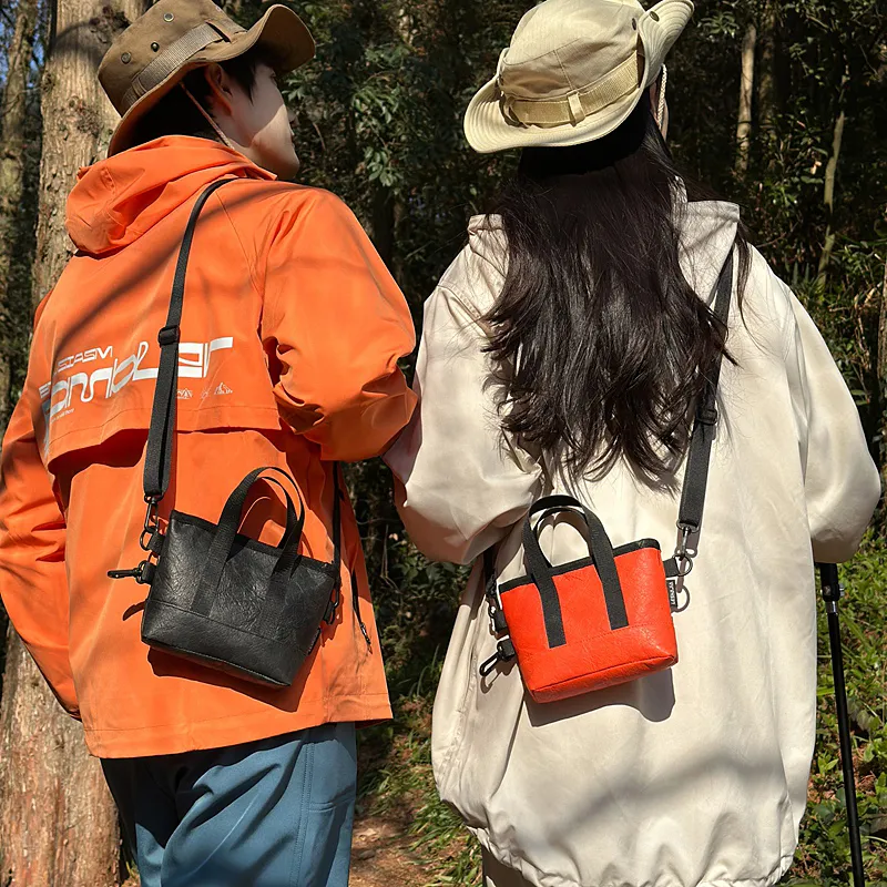 GOBLIN SHARKS 1759 DuPont Paper Shoulder Bag Regular Unisex Black/Silver/Orange/Khaki/Green-3