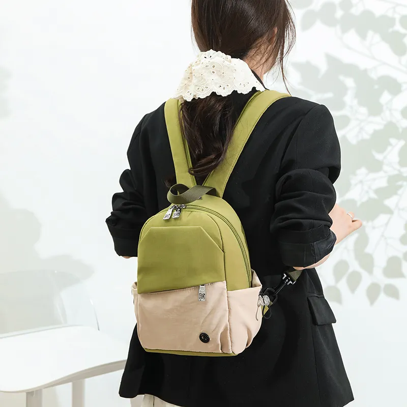GOBLIN SHARKS 1759 Nylon Fabric Backpack Regular Unisex Green/Black-1