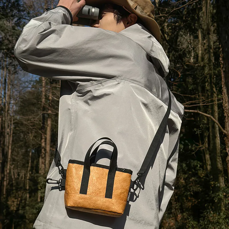 GOBLIN SHARKS 1759 DuPont Paper Shoulder Bag Regular Unisex Black/Silver/Orange/Khaki/Green-22