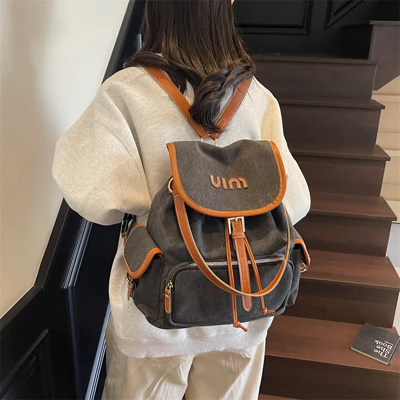 GOBLIN SHARKS 1759 Canvas Dundun Backpack Tubas Women's Multicolor-12