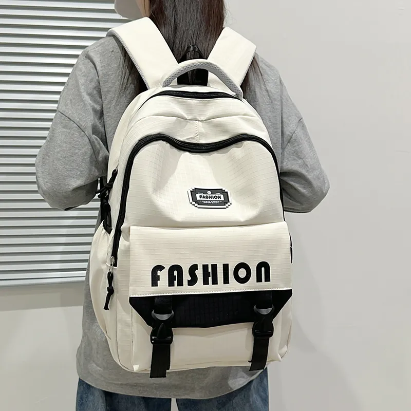 GOBLIN SHARKS 1759 Nylon Backpack Regular Unisex White/Red/Black/Gray/Brown-5