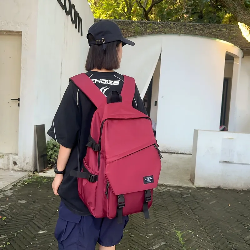 GOBLIN SHARKS 1759 Nylon Backpack Unisex White/Black/Gray/Light Green/Army Green/Red-33