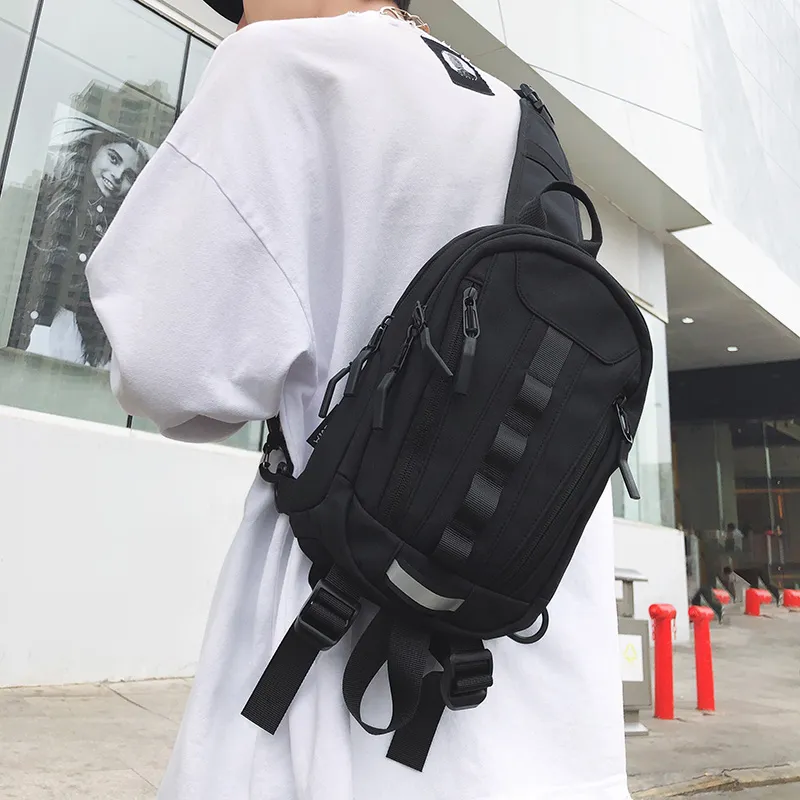 GOBLIN SHARKS 1759 Nylon Shoulder Bag Crossbody Bag Backpack Sling Bag Regular Unisex White/Black/Red/Yellow-7